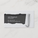 Search for teared business cards Paper