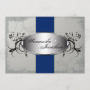 Search for elegant royal blue wedding invitations Metallic