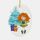 Search for red hair girl christmas tree decorations Blue