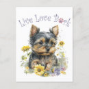 Search for yorkie lover postcards Dog breed