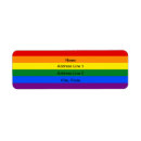 Search for transgender return address labels Rainbow flag