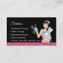Search for cleaning girl business cards Services