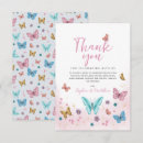 Search for butterfly thank you cards Pink