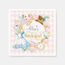 Search for alice in wonderland napkins Pink