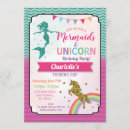 Search for mermaid and unicorn invitations Mermaids