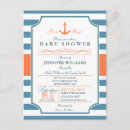Search for blue and orange baby shower invitations Nautical
