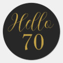 Search for 70th birthday gold stickers Seventy