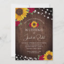 Search for sunflower and red rose wedding invitations String lights