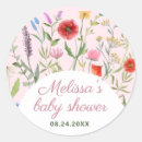 Search for baby girl shower invitation stickers Flowers