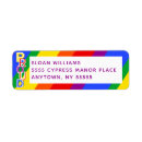 Search for gay pride flag return address labels Colourful
