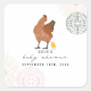 Search for chickens square stickers Baby shower