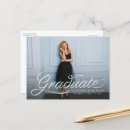 Search for graduation announcement postcards Black and white
