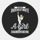 Search for karate fighter stickers Black belt