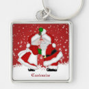 Search for mistletoe key rings Santa