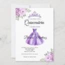 Search for purple dress quinceanera invitations 15th birthday