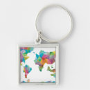 Search for world map key rings Modern