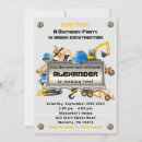 Search for under construction birthday invitations Excavator