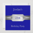 Search for male 21st birthday invitations Blue