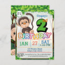 Search for monkey 2nd birthday invitations Boy