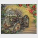 Search for christmas tractor wrapping paper Barn