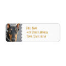 Search for doberman return address labels Pinscher