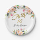 Search for sweet 16 plates Flowers