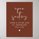 Search for open seating wedding signs No seating plan