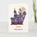 Search for house halloween cards Purple