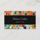 Search for mosaic business cards Colourful