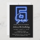 Search for boys 6th birthday invitations Modern