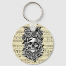 Search for skull roses key rings Illustration