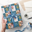 Search for gold and blue wrapping paper Merry christmas