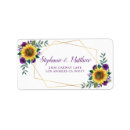 Search for purple rose return address labels Gold