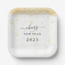 Search for new years eve plates Black and white