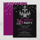 Search for chandelier sweet 16 invitations Party