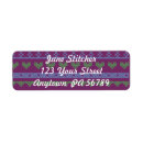 Search for crosses return address labels Purple