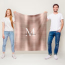 Search for rose gold throw blankets Monogrammed