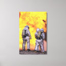 Search for firefighter canvas prints Military