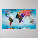 Search for blue world map posters Geography
