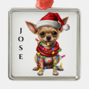 Search for chihuahua christmas tree decorations Red