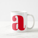 Search for red monogrammed mugs Initial