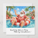 Search for pool christmas cards Santa