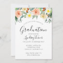 Search for watercolor flowers graduation invitations Pink