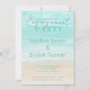 Search for beach engagement party invitations Blue