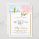 Search for watercolor gender reveal invitations Modern