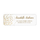 Search for gold glitter confetti return address labels Modern