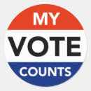 Search for your vote counts stickers Politics