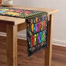 Search for happy birthday table runners Colourful