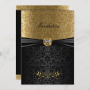 Search for black gold damask wedding invitations Party