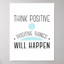 Search for think positive posters Blue